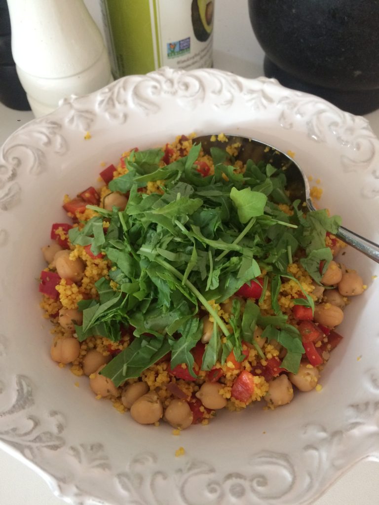 Kikkererwten en quinoa salade
